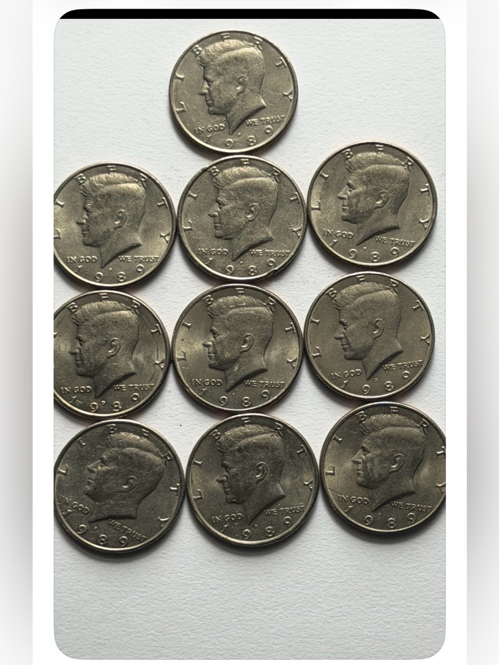 1989 Half Dollars lot of 10